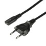 CABLU alimentare LOGILINK casetefon, 3m, intrare Euro plug, iesire C7, 10A, testat VDE, black, 