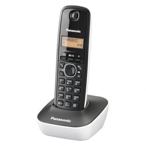 Telefon DECT alb/negru, KX-TG1611FXW, Panasonic, 