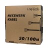 ROLA CABLU S/FTP LOGILINK Cat6,  cupru-aluminiu,100 m, alb, AWG23, dublu ecranat 