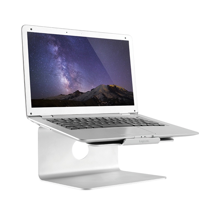 SUPORT de birou LOGILINK pt. notebook, rotatie 360gradei, design ventilat, suporta dimensiuni 11-17