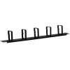 PANOU gestionare cabluri SPACER, tip masca orizontala, 5 console metalice, 19 inch, 1U, negru, 