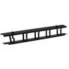 PANOU gestionare cabluri SPACER, tip masca orizontala cu capac, 5 console metalice, 19 inch, 1U, negru, 