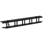 PANOU gestionare cabluri SPACER, tip masca orizontala cu capac, 5 console metalice, 19 inch, 1U, negru, 