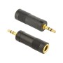 ADAPTOR audio GEMBIRD stereo (1 x 6.35 mm jack M la 1 x 3.5 mm jack T), negru, 