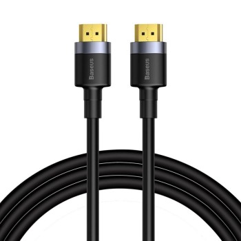 CABLU video Baseus Cafule, HDMI (T) la HDMI (T), rezolutie maxima 4K UHD (3840 x 2160) la 60 Hz, conectori auriti, 3m, negru 
