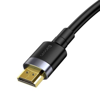 CABLU video Baseus Cafule, HDMI (T) la HDMI (T), rezolutie maxima 4K UHD (3840 x 2160) la 60 Hz, conectori auriti, 5m, negru 