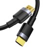 CABLU video Baseus Cafule, HDMI (T) la HDMI (T), rezolutie maxima 4K UHD (3840 x 2160) la 60 Hz, conectori auriti, 5m, negru 