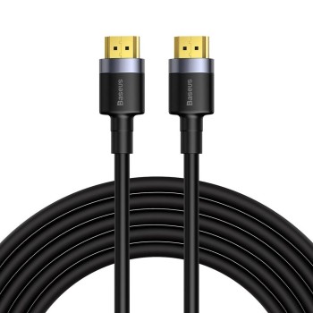 CABLU video Baseus Cafule, HDMI (T) la HDMI (T), rezolutie maxima 4K UHD (3840 x 2160) la 60 Hz, conectori auriti, 5m, negru 