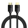 CABLU video Baseus High Definition, HDMI (T) la HDMI (T), versiunea 2.1, rezolutie maxima 8K UHD (7680 x 4320) la 60 Hz, conectori auriti, 2m, negru 