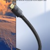 CABLU video Baseus High Definition, HDMI(T) la HDMI(T), versiunea 2.1, rezolutie maxima 8K UHD (7680 x 4320) la 60 Hz, conectori auriti, 3m, negru 