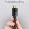 CABLU video Baseus High Definition, HDMI(T) la HDMI(T), versiunea 2.1, rezolutie maxima 8K UHD (7680 x 4320) la 60 Hz, conectori auriti, 3m, negru 