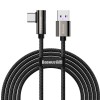 CABLU alimentare si date Baseus Legend Elbow, Fast Charging Data Cable pt. smartphone, USB la USB Type-C 66W, braided, 2m, negru 