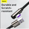 CABLU alimentare si date Baseus Legend Elbow, Fast Charging Data Cable pt. smartphone, USB la USB Type-C 66W, braided, 2m, negru 