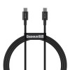 CABLU alimentare si date Baseus Superior, Fast Charging Data Cable pt. smartphone, USB Type-C la USB Type-C 100W, 1m, negru 