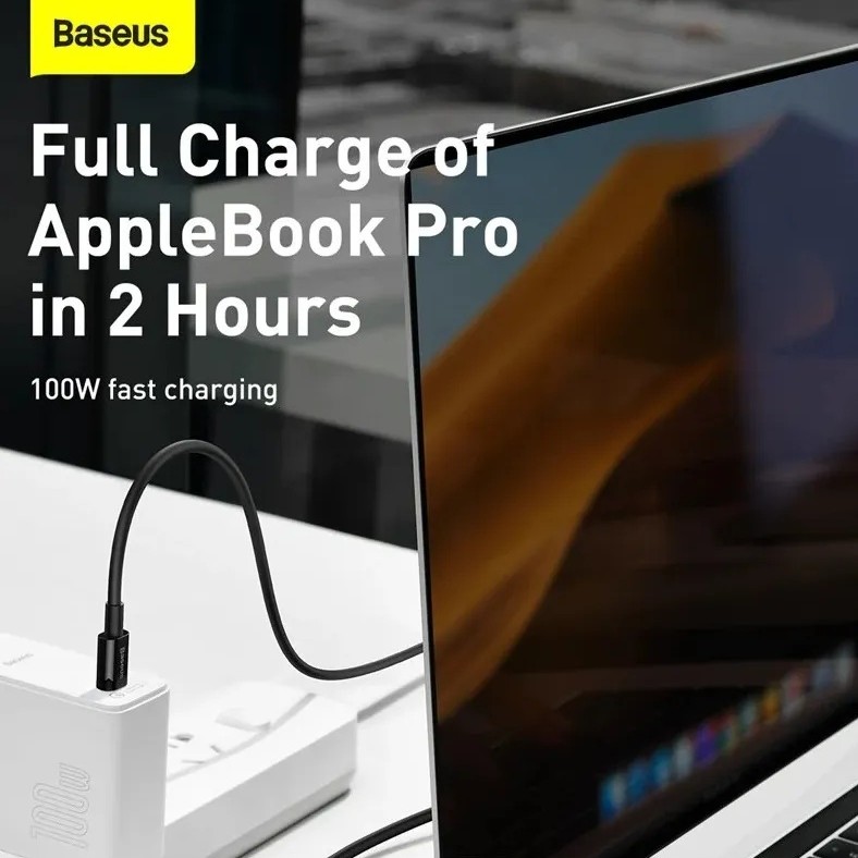 CABLU alimentare si date Baseus Superior, Fast Charging Data Cable pt. smartphone, USB Type-C la USB Type-C 100W, 2m, alb 