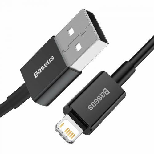 CABLU alimentare si date Baseus Superior, Fast Charging Data Cable pt. smartphone, USB la Lightning Iphone 2.4A, 1m, negru 