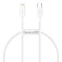 CABLU alimentare si date Baseus Superior, Fast Charging Data Cable pt. smartphone, USB Type-C la Lightning Iphone PD 20W, 0.25m, alb 