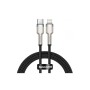 CABLU alimentare si date Baseus Cafule Metal, Fast Charging Data Cable pt. smartphone, USB Type-C la Lightning Iphone PD 20W, braided, 2m, negru 