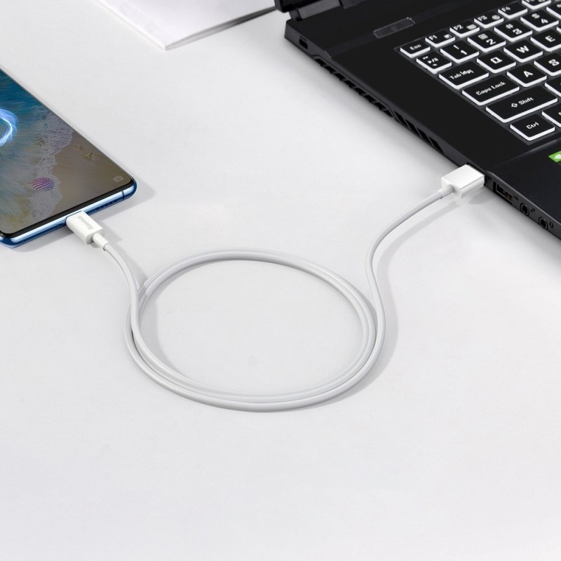 CABLU alimentare si date Baseus Superior, Fast Charging Data Cable pt. smartphone, USB la Micro-USB 2A, 1m, alb 