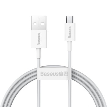 CABLU alimentare si date Baseus Superior, Fast Charging Data Cable pt. smartphone, USB la Micro-USB 2A, 1m, alb 