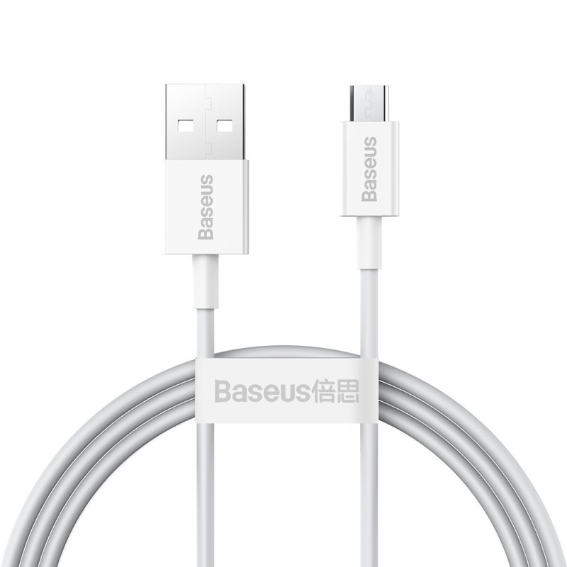 CABLU alimentare si date Baseus Superior, Fast Charging Data Cable pt. smartphone, USB la Micro-USB 2A, 1m, alb 