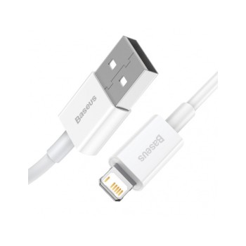 CABLU alimentare si date Baseus Superior, Fast Charging Data Cable pt. smartphone, USB la Lightning Iphone 2.4A, 0.25m, alb 