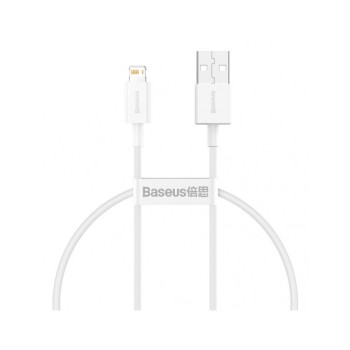 CABLU alimentare si date Baseus Superior, Fast Charging Data Cable pt. smartphone, USB la Lightning Iphone 2.4A, 0.25m, alb 