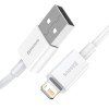 CABLU alimentare si date Baseus Superior, Fast Charging Data Cable pt. smartphone, USB la Lightning Iphone 2.4A, 1m, alb 