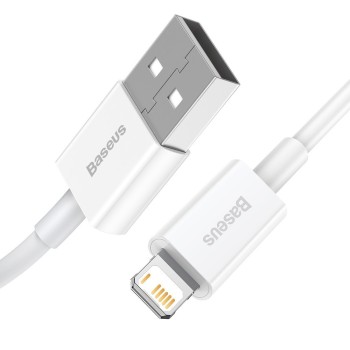CABLU alimentare si date Baseus Superior, Fast Charging Data Cable pt. smartphone, USB la Lightning Iphone 2.4A, 1m, alb 