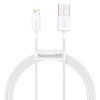 CABLU alimentare si date Baseus Superior, Fast Charging Data Cable pt. smartphone, USB la Lightning Iphone 2.4A, 1m, alb 