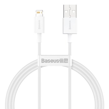CABLU alimentare si date Baseus Superior, Fast Charging Data Cable pt. smartphone, USB la Lightning Iphone 2.4A, 1m, alb 