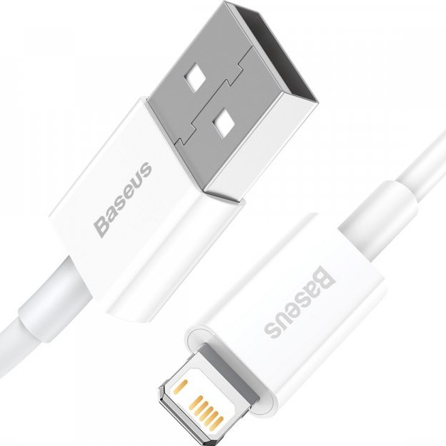 CABLU alimentare si date Baseus Superior, Fast Charging Data Cable pt. smartphone, USB la Lightning Iphone 2.4A, 2m, alb 