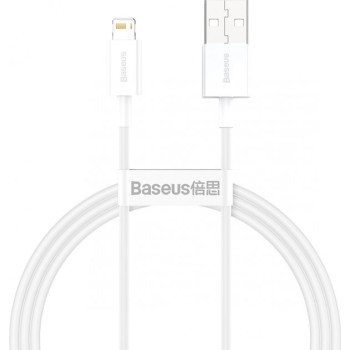 CABLU alimentare si date Baseus Superior, Fast Charging Data Cable pt. smartphone, USB la Lightning Iphone 2.4A, 2m, alb 