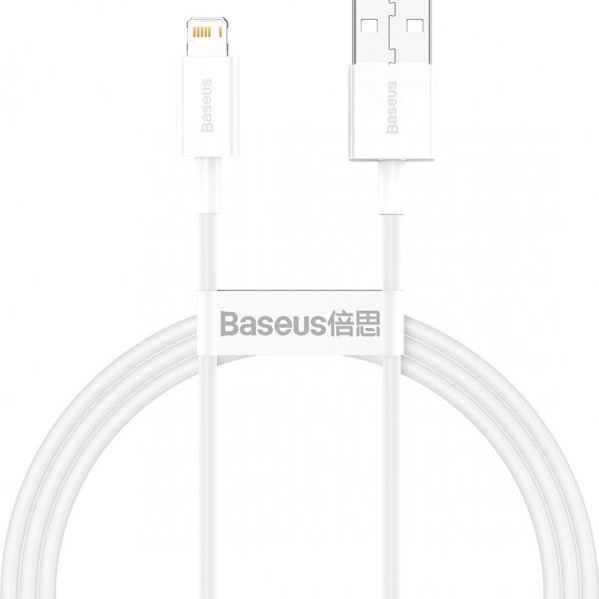 CABLU alimentare si date Baseus Superior, Fast Charging Data Cable pt. smartphone, USB la Lightning Iphone 2.4A, 2m, alb 