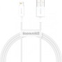 CABLU alimentare si date Baseus Superior, Fast Charging Data Cable pt. smartphone, USB la Lightning Iphone 2.4A, 2m, alb 