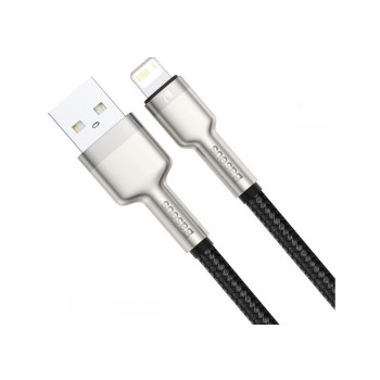 CABLU alimentare si date Baseus Cafule Metal, Fast Charging Data Cable pt. smartphone, USB la Lightning Iphone 2.4A, braided, 0.25m, negru 