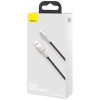 CABLU alimentare si date Baseus Cafule Metal, Fast Charging Data Cable pt. smartphone, USB la Lightning Iphone 2.4A, braided, 0.25m, negru 