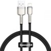 CABLU alimentare si date Baseus Cafule Metal, Fast Charging Data Cable pt. smartphone, USB la Lightning Iphone 2.4A, braided, 0.25m, negru 