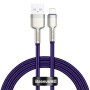 CABLU alimentare si date Baseus Cafule Metal, Fast Charging Data Cable pt. smartphone, USB la Lightning Iphone 2.4A, braided, 1m, violet 