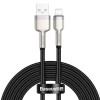 CABLU alimentare si date Baseus Cafule Metal, Fast Charging Data Cable pt. smartphone, USB la Lightning Iphone 2.4A, braided, 2m, negru 