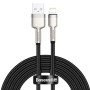 CABLU alimentare si date Baseus Cafule Metal, Fast Charging Data Cable pt. smartphone, USB la Lightning Iphone 2.4A, braided, 2m, negru 
