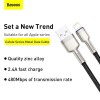 CABLU alimentare si date Baseus Cafule Metal, Fast Charging Data Cable pt. smartphone, USB la Lightning Iphone 2.4A, braided, 2m, negru 