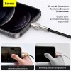 CABLU alimentare si date Baseus Cafule Metal, Fast Charging Data Cable pt. smartphone, USB la Lightning Iphone 2.4A, braided, 2m, negru 