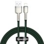 CABLU alimentare si date Baseus Cafule Metal, Fast Charging Data Cable pt. smartphone, USB la Lightning Iphone 2.4A, braided, 2m, verde 