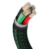 CABLU alimentare si date Baseus Cafule Metal, Fast Charging Data Cable pt. smartphone, USB la Lightning Iphone 2.4A, braided, 2m, verde 