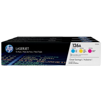 Combo-Pack Original HP CMY, nr.126A, pentru LaserJet Pro 100 M175|CP1025|M275, 3x1K, (timbru verde 1.2 lei) , 