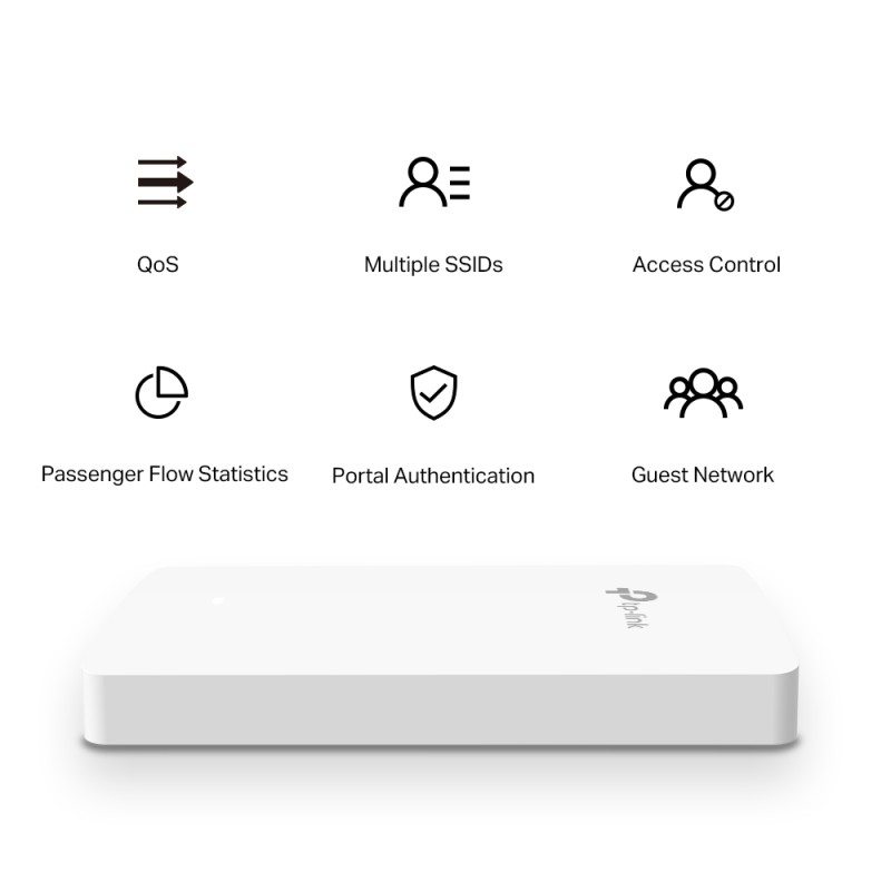 ACCESS POINT TP-LINK wireless 1200Mbps Dual Band, 4 x port Gigabit, 2 antene interne, alimentare 802.3af/802.3at  PoE, montare pe perete 