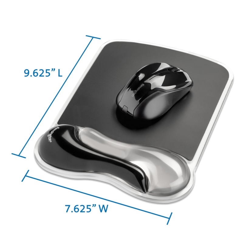 MOUSE pad KENSINGTON Duo Gel, suport ergonomic pentru incheietura mainii, cu gel, fumuriu/negru, 