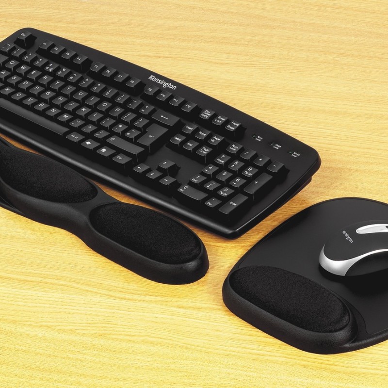 SUPORT ERGONOMIC KENSINGTON, Suport pt. incheietura mainii, cu gel, negru, 