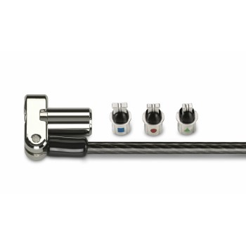 CABLU securitate KENSINGTON pt. notebook 3-in-1 slot standard / Nano / Wedge, cheie standard,conectare one-click,1.8m,cab otel carbon,permite pivotare si rotire, 